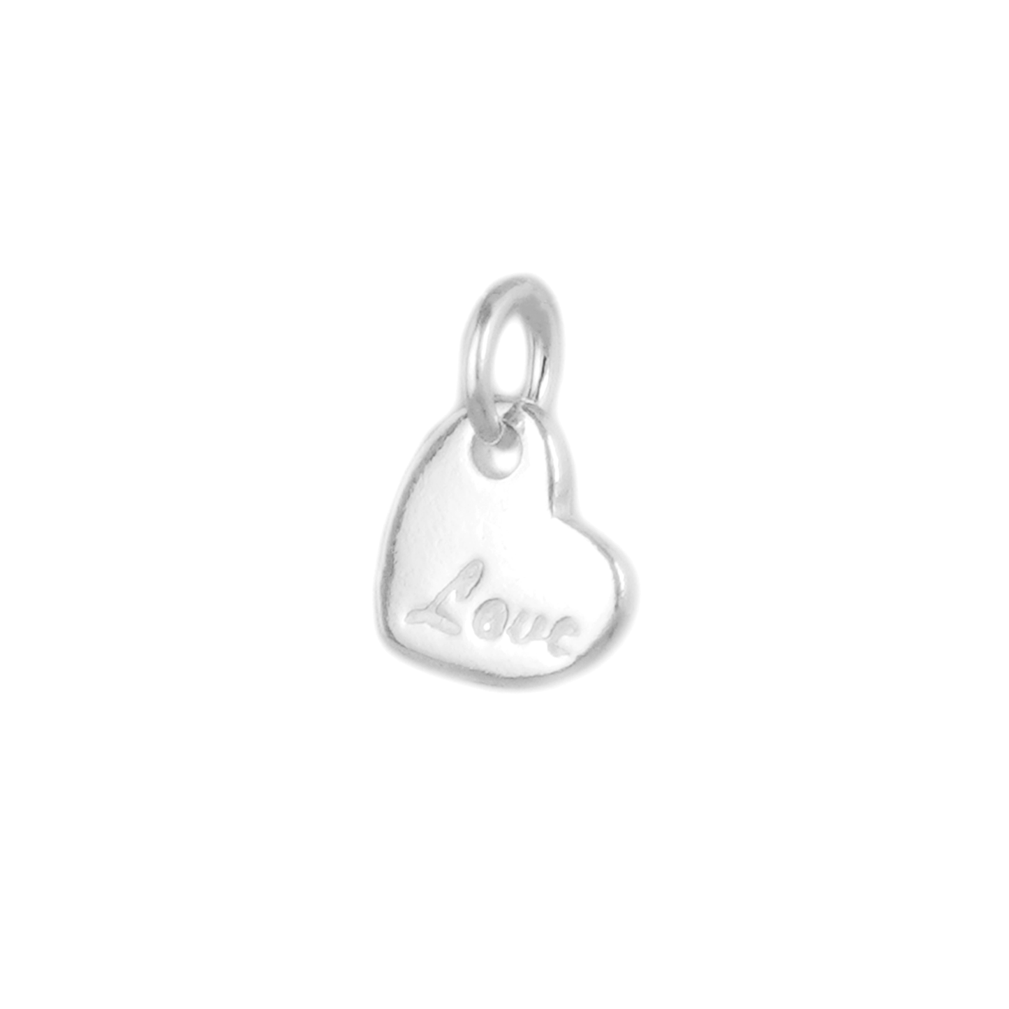 Sterling Silver Solid Puffy Love Heart Necklace Bracelet Charm Pendant - sugarkittenlondon