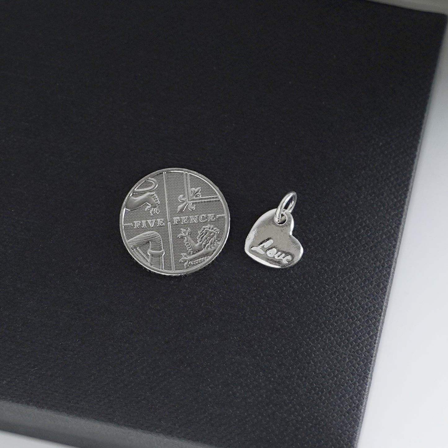 Sterling Silver Solid Puffy Love Heart Necklace Bracelet Charm Pendant - sugarkittenlondon