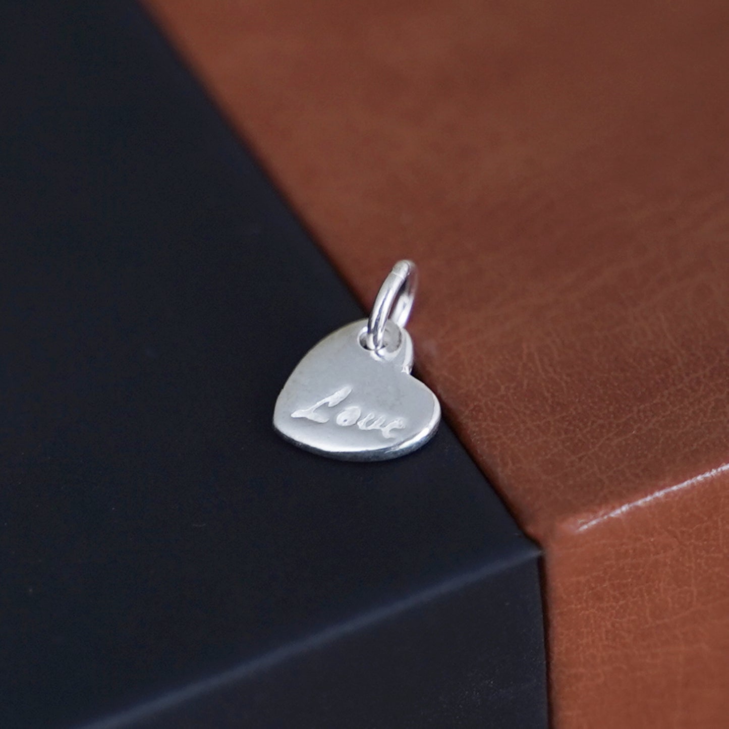 Sterling Silver Solid Puffy Love Heart Necklace Bracelet Charm Pendant - sugarkittenlondon