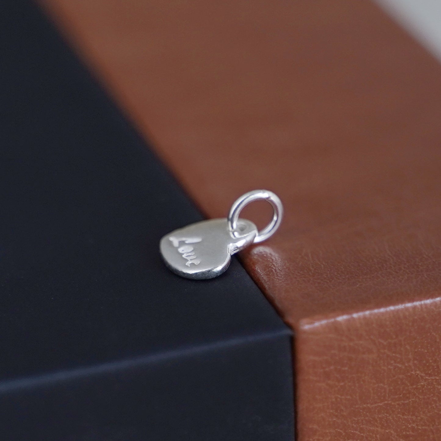 Sterling Silver Solid Puffy Love Heart Necklace Bracelet Charm Pendant - sugarkittenlondon
