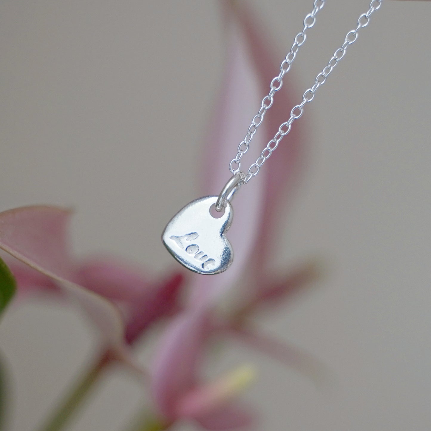 Sterling Silver Solid Puffy Love Heart Necklace Bracelet Charm Pendant - sugarkittenlondon