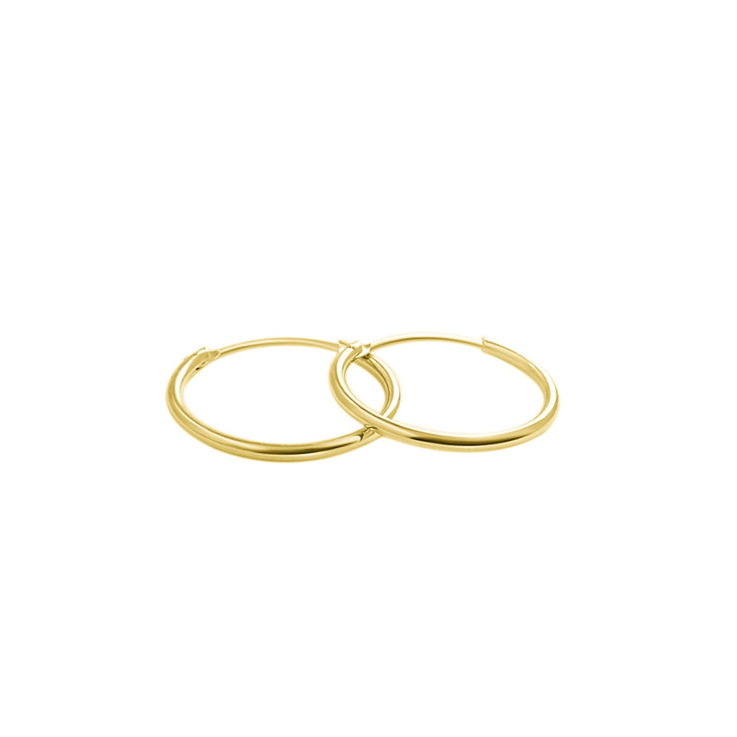 925 Sterling Silver Hinged Hoop Earrings for Everyday Wear in 20mm Rhodium Gold Tone