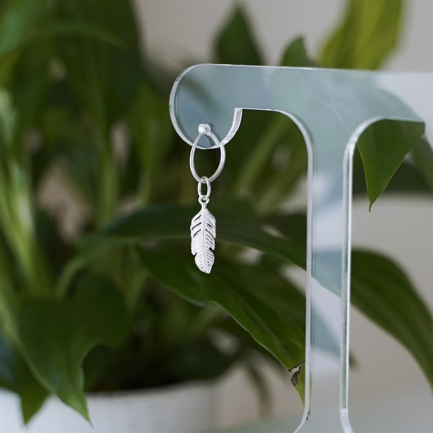 Sterling Silver Feather Angel Leaf Wing Earring Bracelet Necklace Charm Pendant - sugarkittenlondon