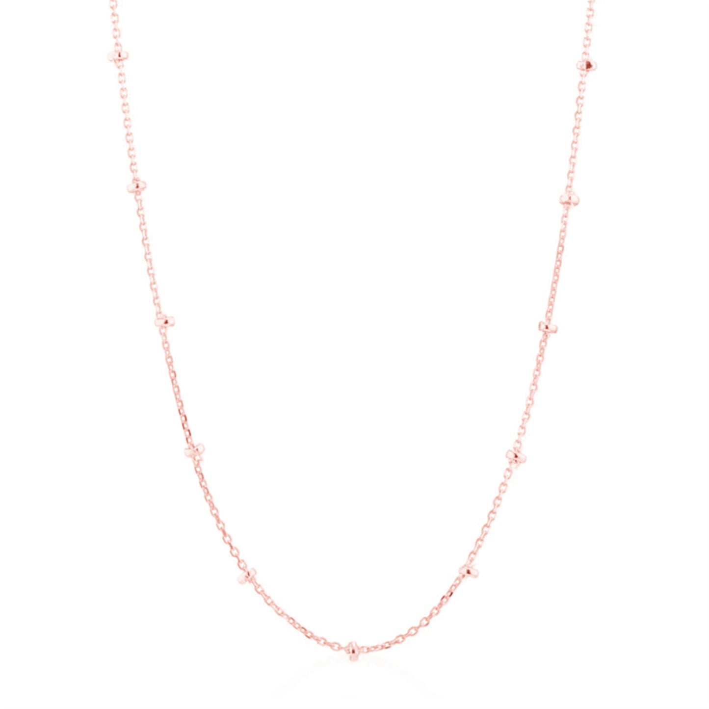 Sterling Silver 1mm Flat Beaded Satellite Choker Belcher Curb Trace Chain Necklace 3 Tones - sugarkittenlondon