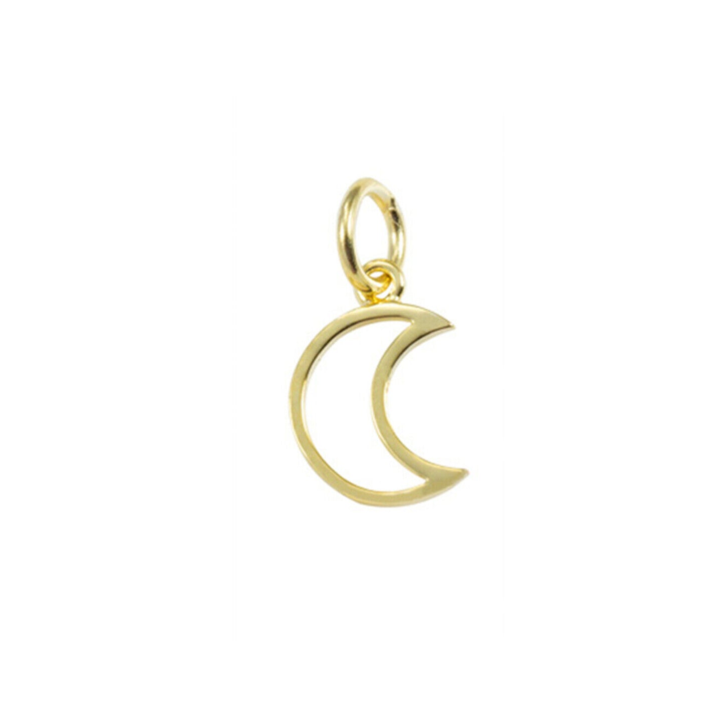 Sterling Silver Hollow Lucky Star Moon Necklace Bracelet DIY Charm Pendant 2 Tones - sugarkittenlondon