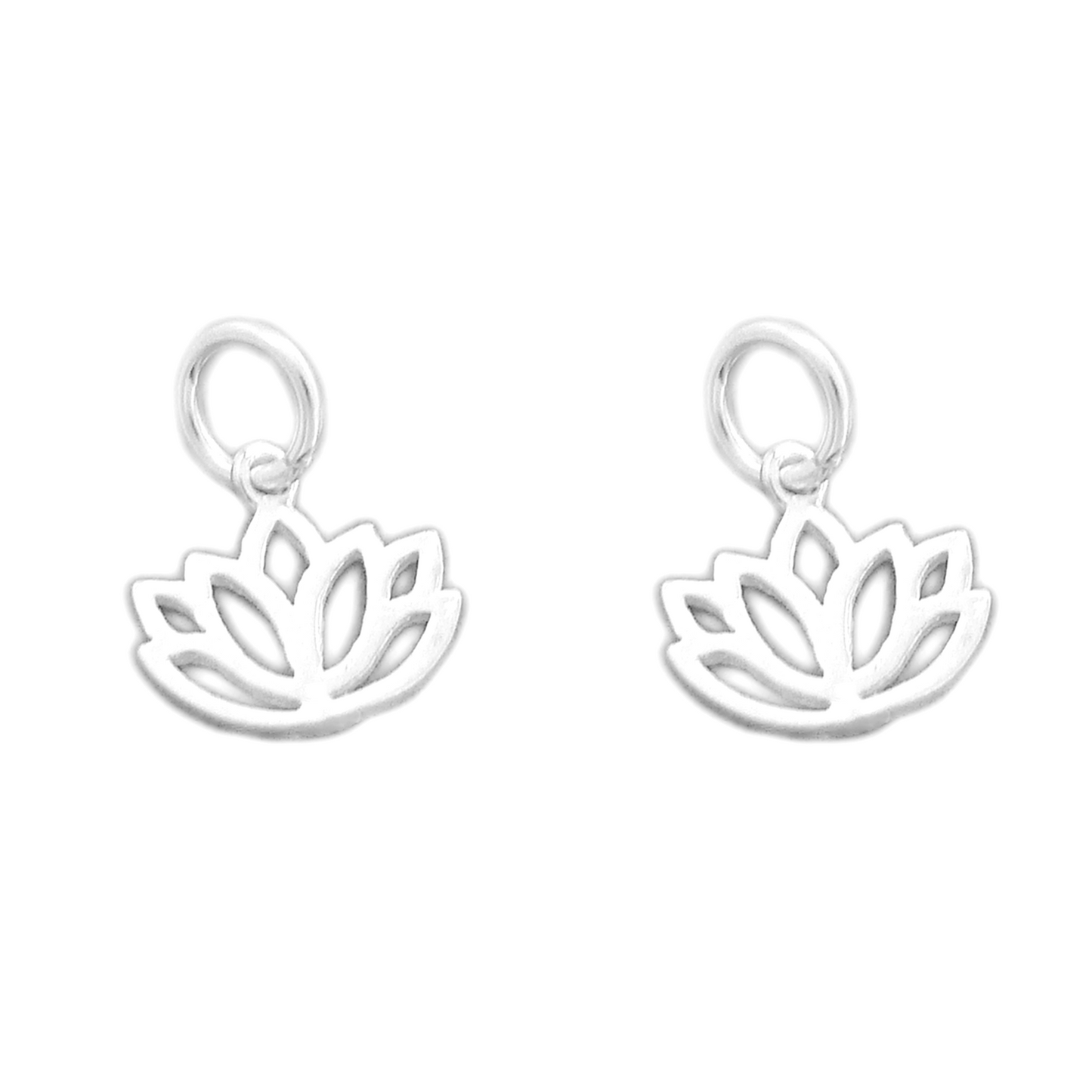 Sterling Silver Lotus Flower Yoga Zen Namaste Charm Pendants - sugarkittenlondon