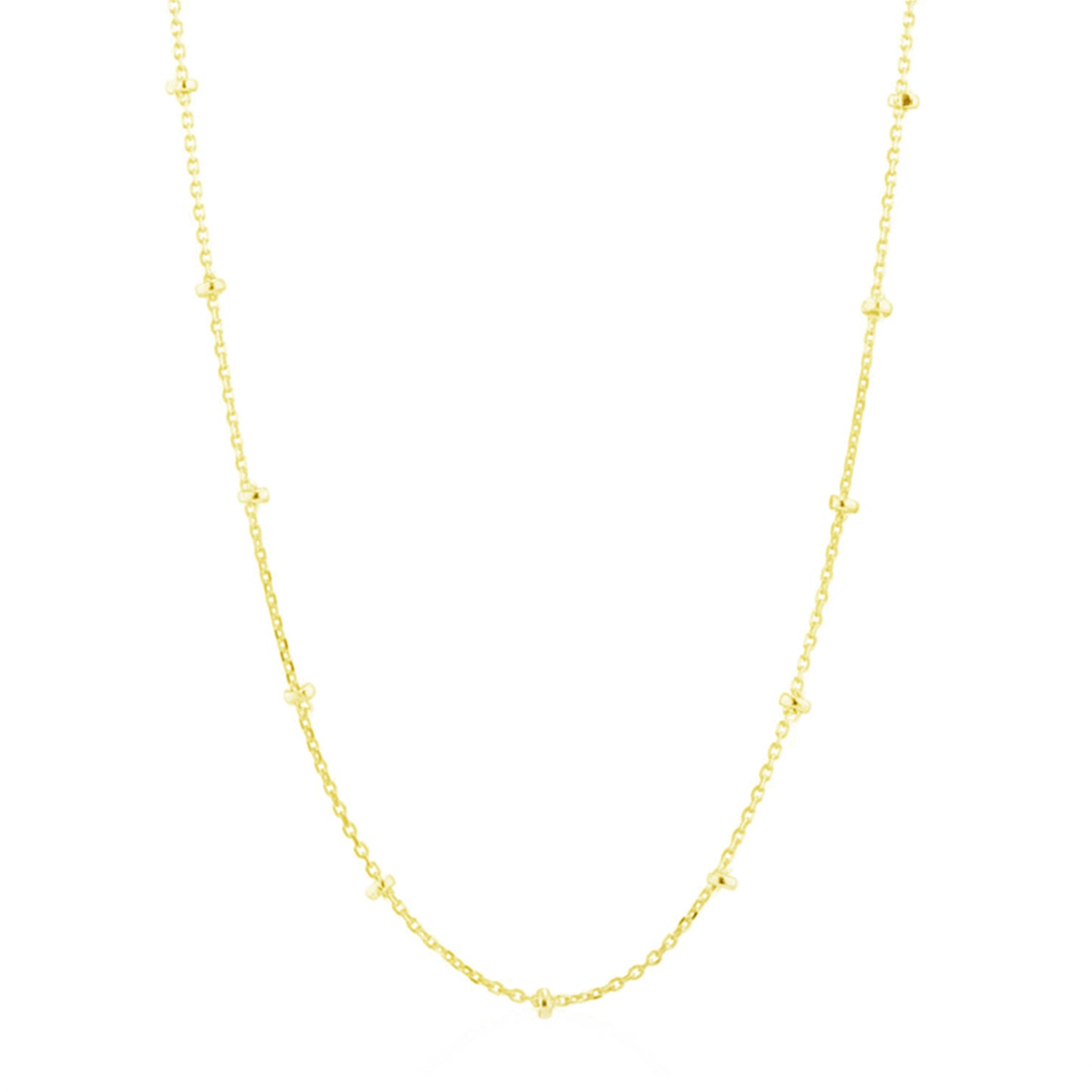 Sterling Silver 1mm Flat Beaded Satellite Choker Belcher Curb Trace Chain Necklace 3 Tones - sugarkittenlondon