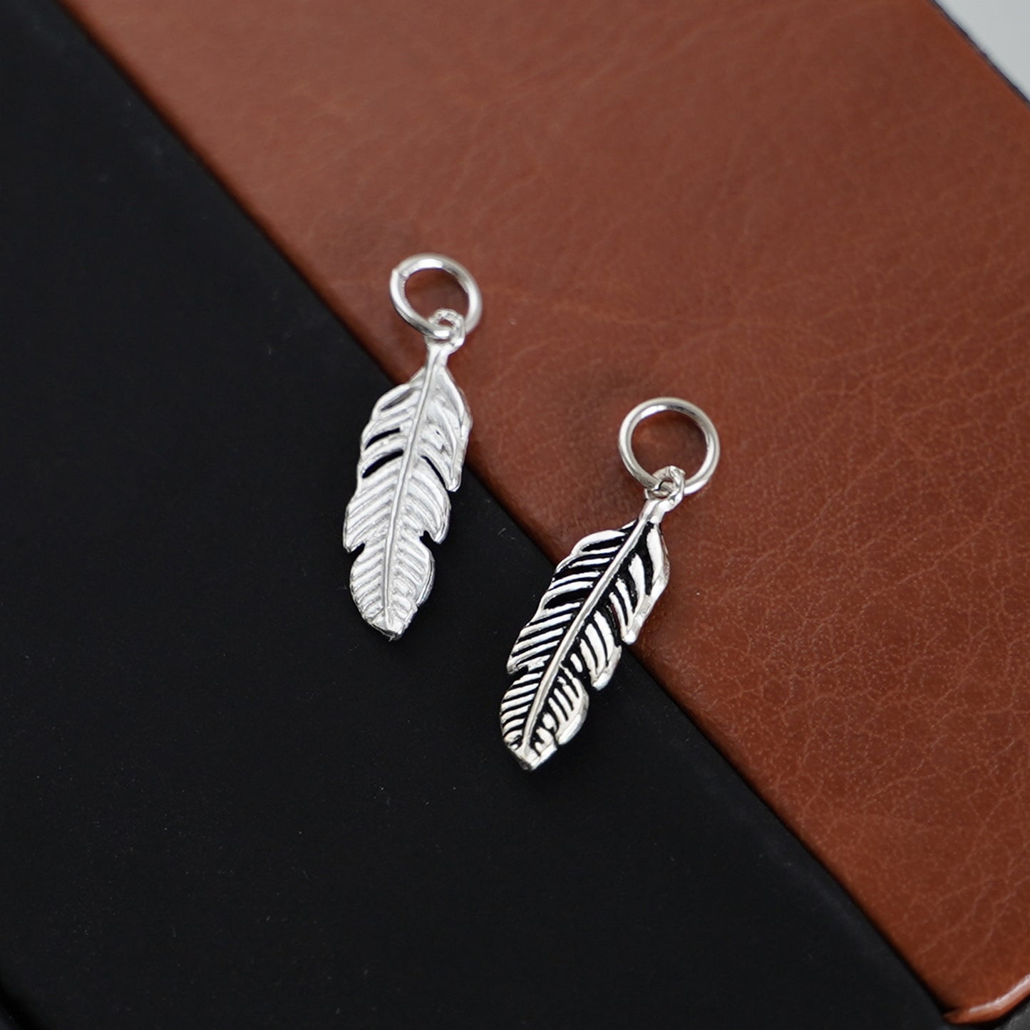 Sterling Silver Feather Angel Leaf Wing Earring Bracelet Necklace Charm Pendant - sugarkittenlondon