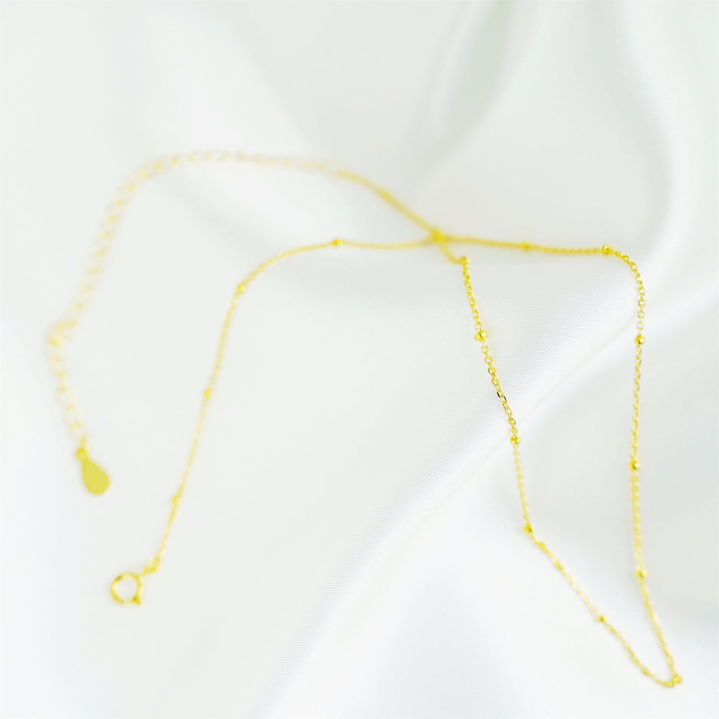 Sterling Silver 1mm Flat Beaded Satellite Choker Belcher Curb Trace Chain Necklace 3 Tones - sugarkittenlondon