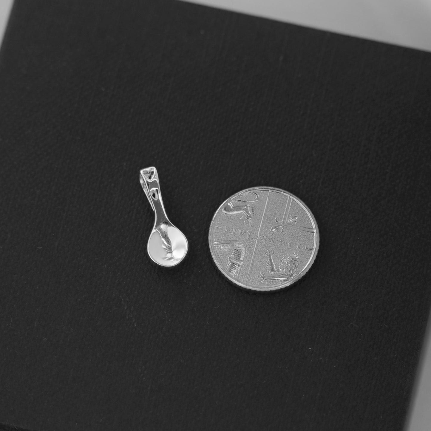 Sterling Silver Love Hearts Spoon Charm Pendant Necklace - sugarkittenlondon