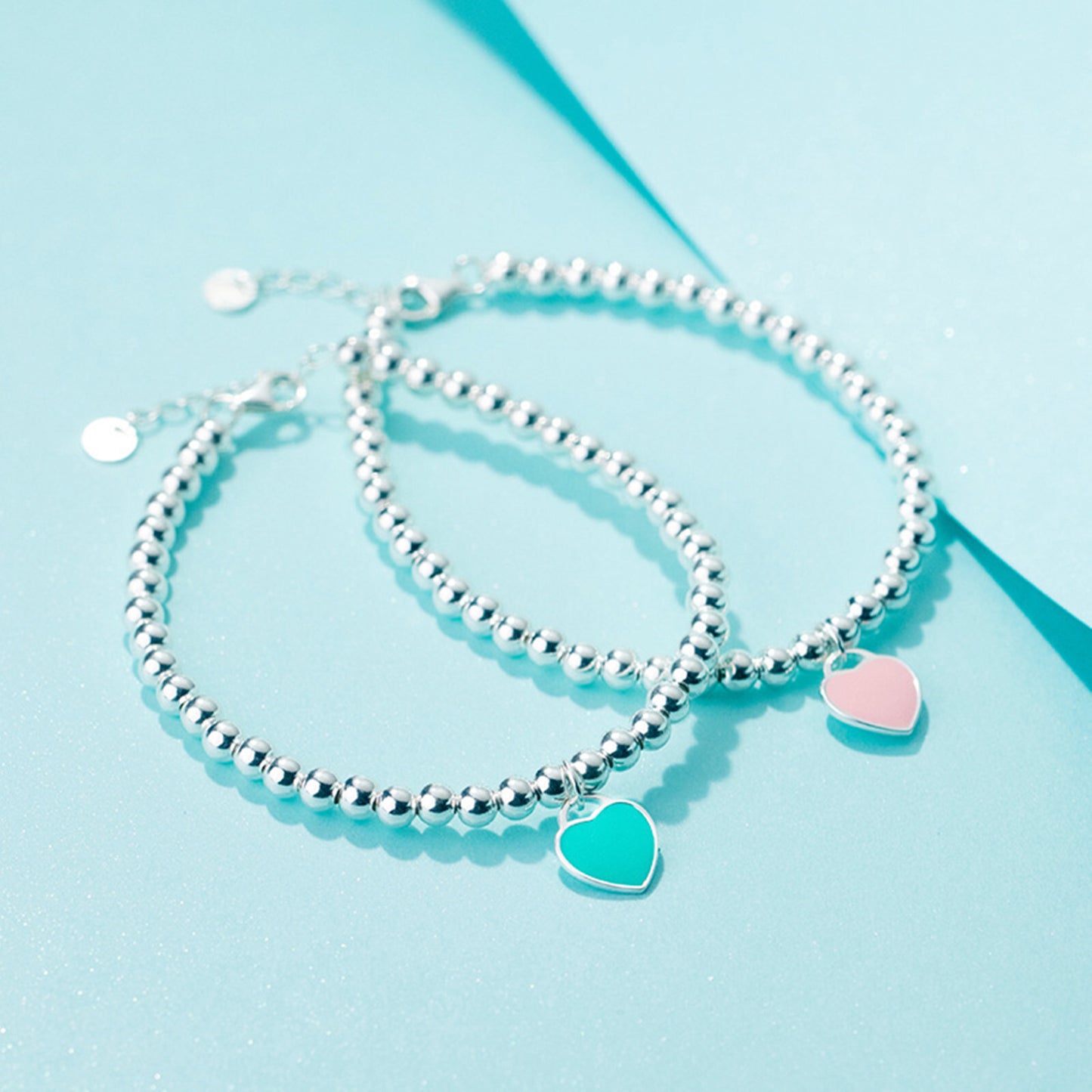 Glazed Flat Heart Charm