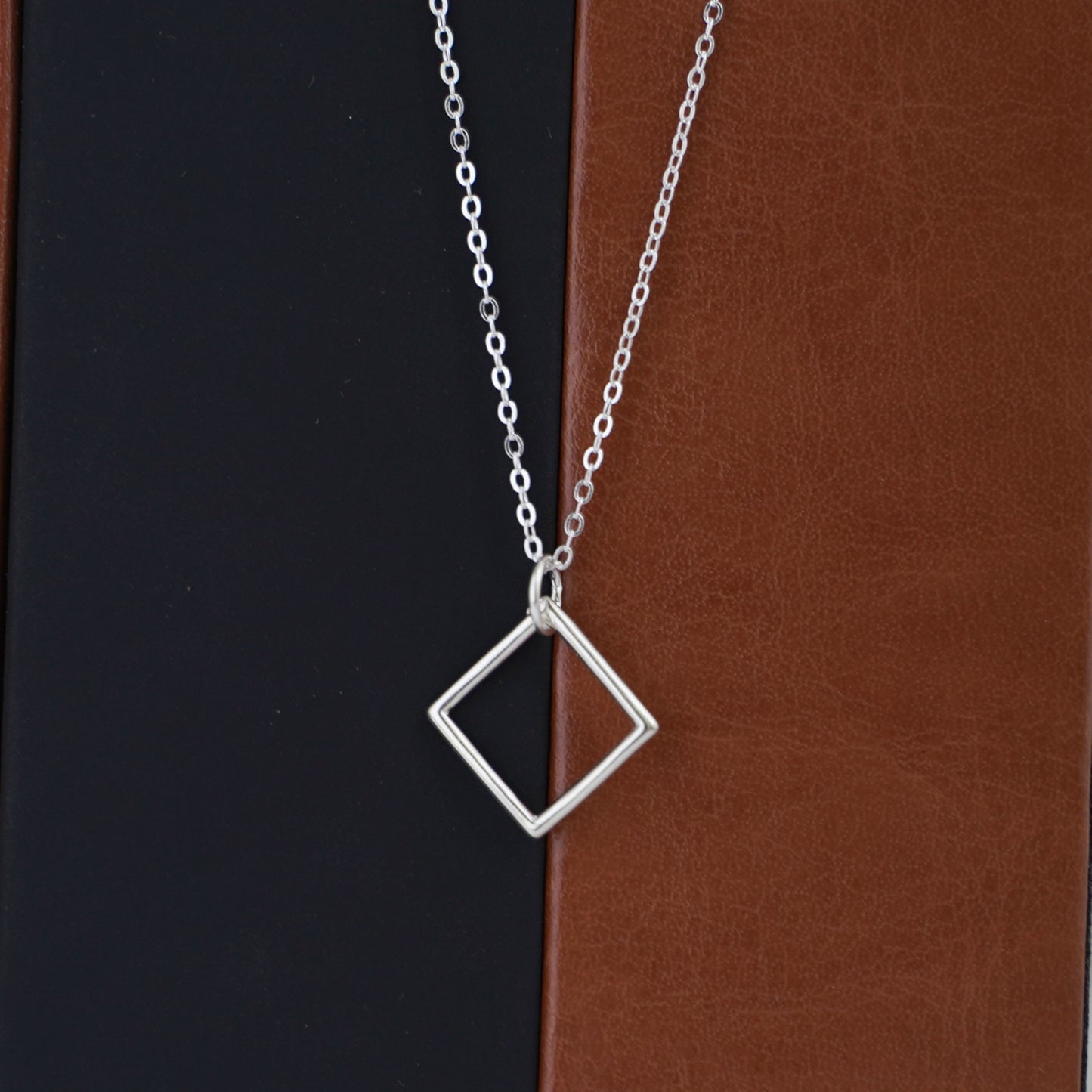 Sterling Silver Hollow Square Triangle Circle Star Necklace Earring Charm Pendant - sugarkittenlondon
