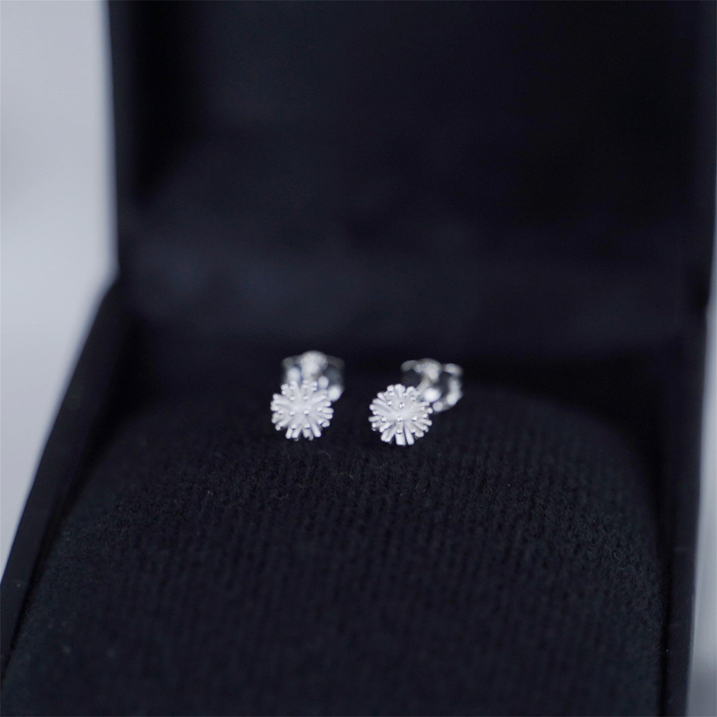 Sterling Silver 5mm Dandelion Flower Girls Stud Earrings Boxed - sugarkittenlondon