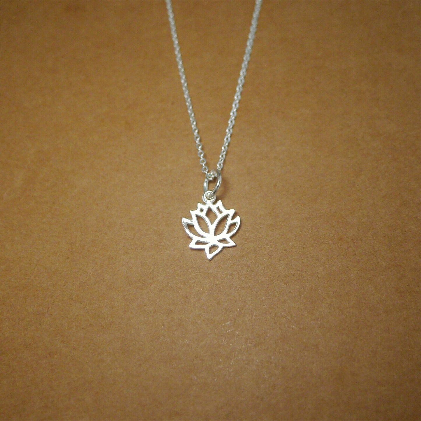 Sterling Silver Lotus Flower Yoga Zen Namaste Charm Pendants - sugarkittenlondon
