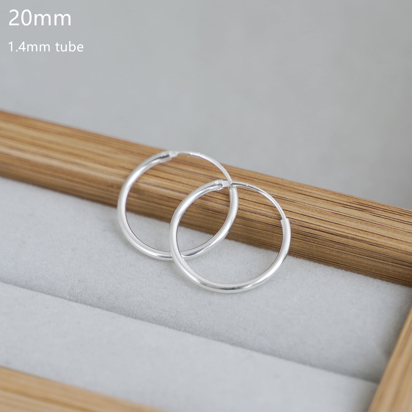Sterling Silver Hinged Plain Hoops Small to Large Sleepers Earrings 10 - 60mm