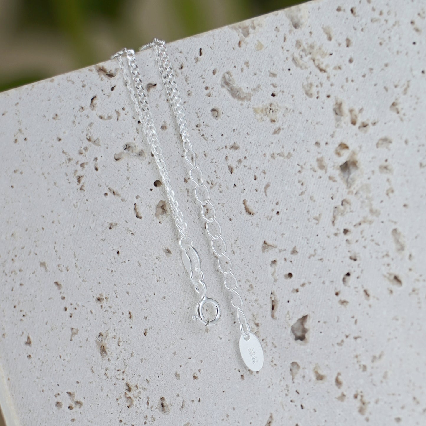 2 Layer Sterling Silver Curb Belcher Chain Anklet with Star Charms - 19cm + 3cm