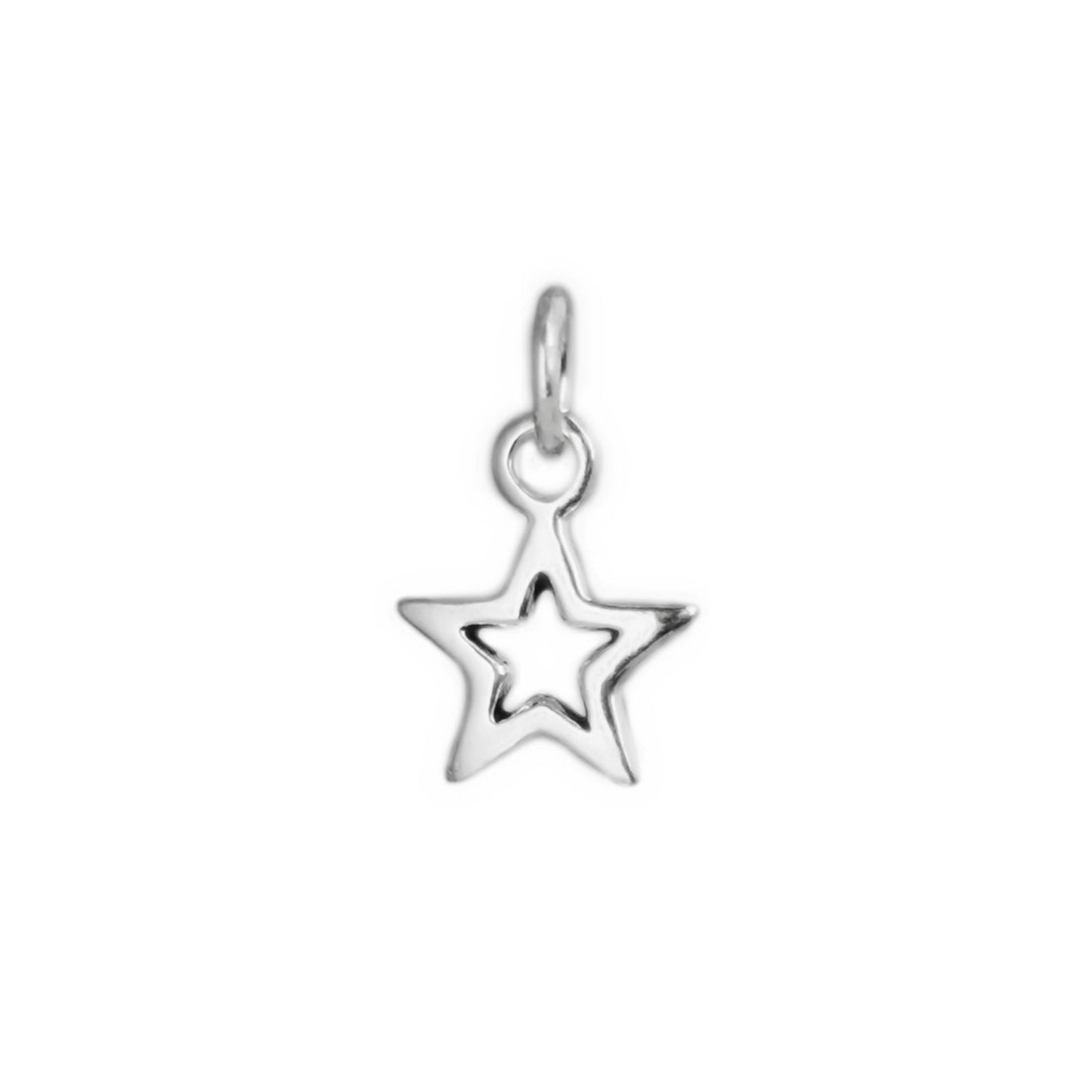 925 silver hallmark Hollow star for necklace, earrings & bracelets - sugarkittenlondon