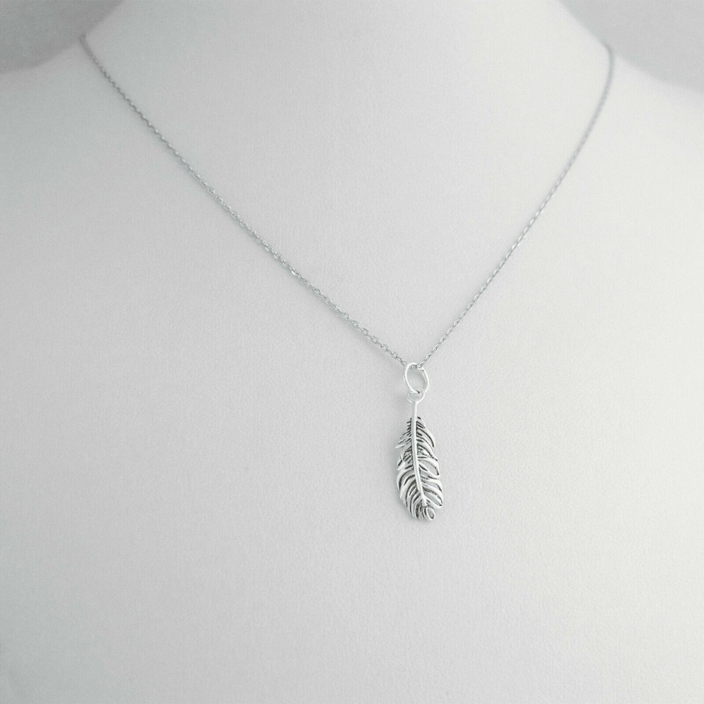 Sterling Silver Feather Leaf Charm Pendant for necklace & earrings - sugarkittenlondon