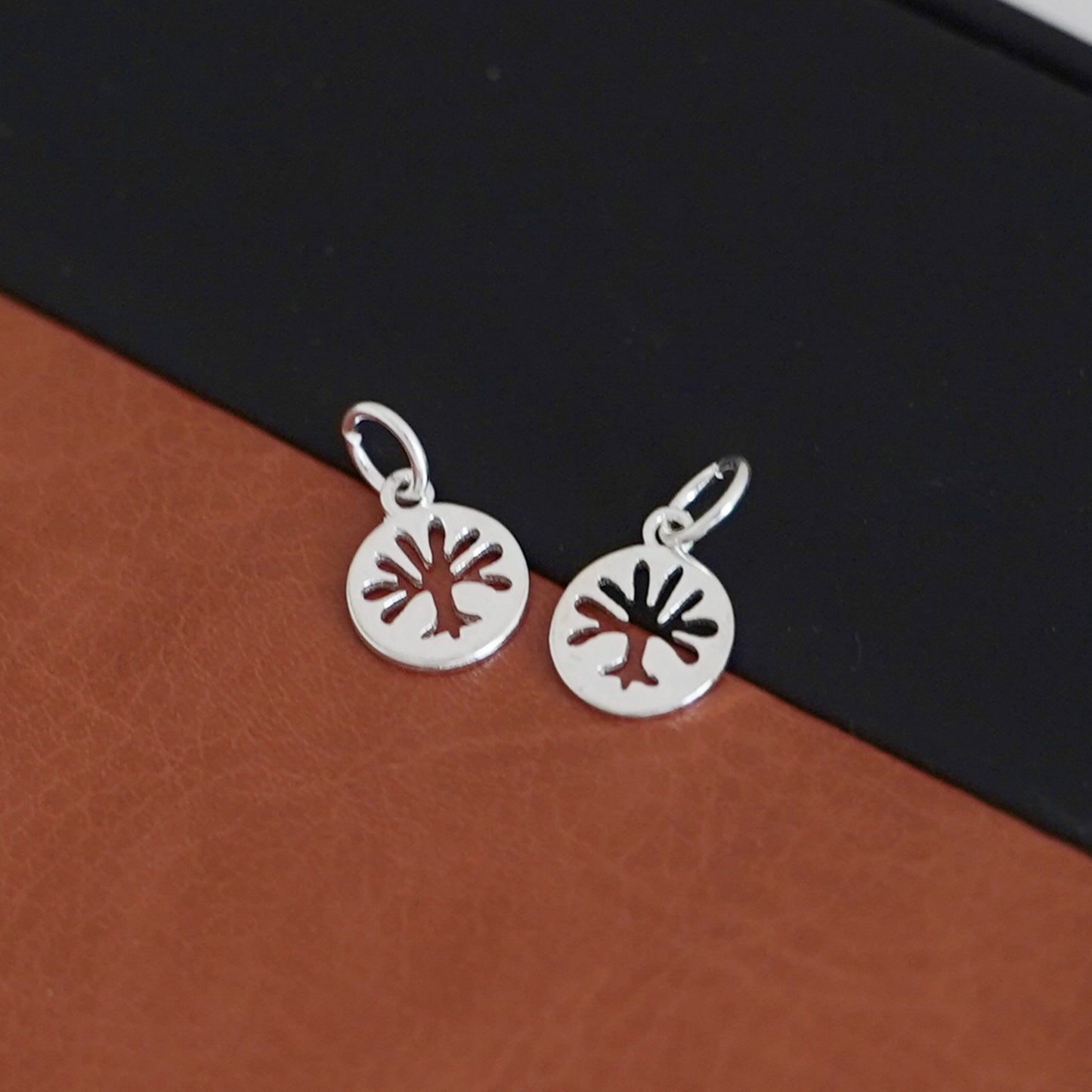 2 Sterling Silver Disc Dot Tree of Life Necklace Bracelet Pendants - sugarkittenlondon