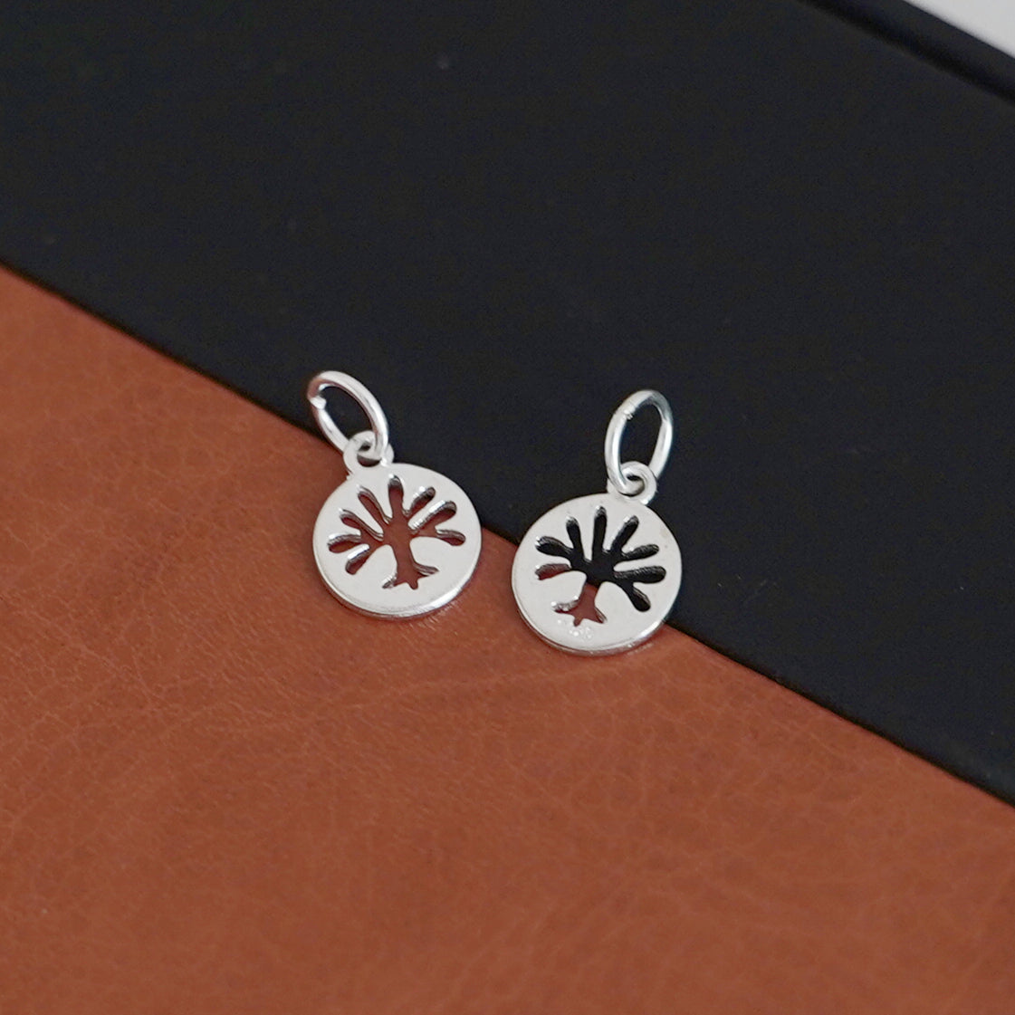 2 Sterling Silver Disc Dot Tree of Life Necklace Bracelet Pendants - sugarkittenlondon