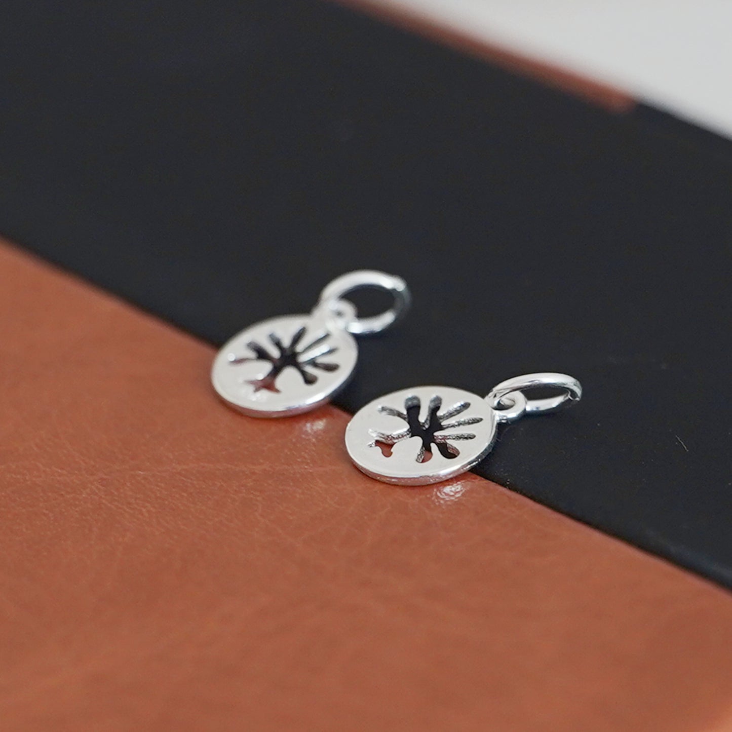 2 Sterling Silver Disc Dot Tree of Life Necklace Bracelet Pendants - sugarkittenlondon