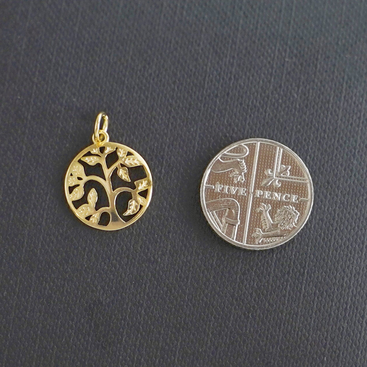 Sterling Silver Dome Circle Disc Tree of Life Family Tree Necklace 2 Tones - sugarkittenlondon