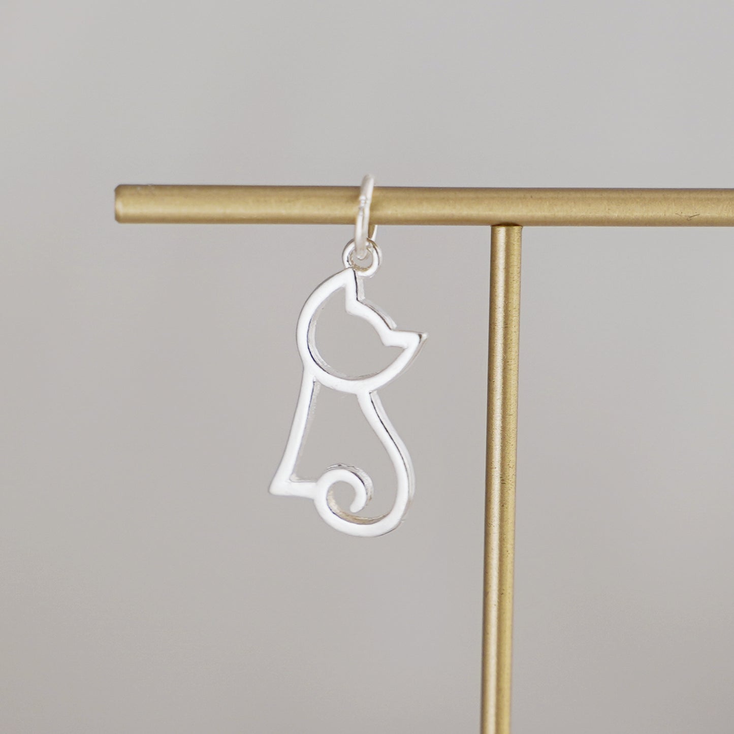 Sterling Silver necklace Hollow Cat Kitten Charm Pendant jewellery box - sugarkittenlondon