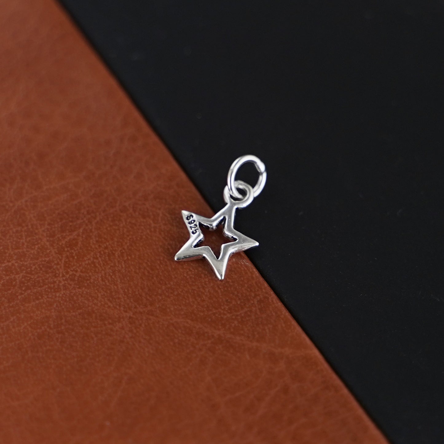 925 silver hallmark Hollow star for necklace, earrings & bracelets - sugarkittenlondon