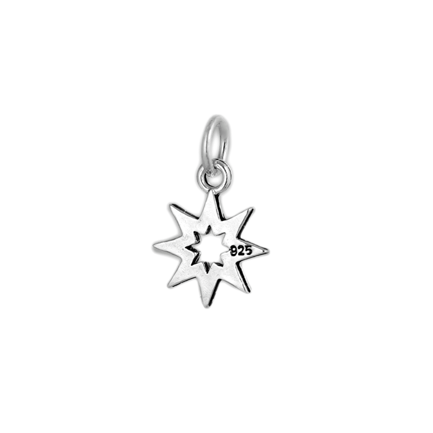 Sterling Silver Oxidized 8 Pointed Star Octagram Necklace Bracelet Pendant - sugarkittenlondon