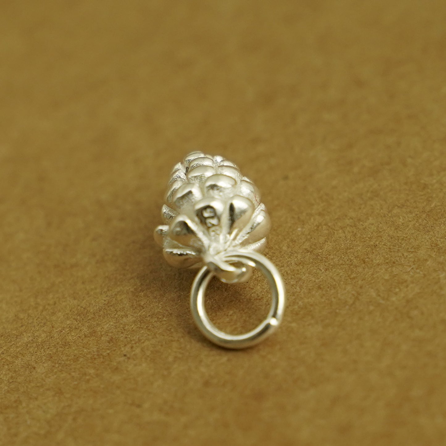 Sterling Silver 3D Pinecone Conifer Nature Autumn Wildlife Pendant Charm - sugarkittenlondon