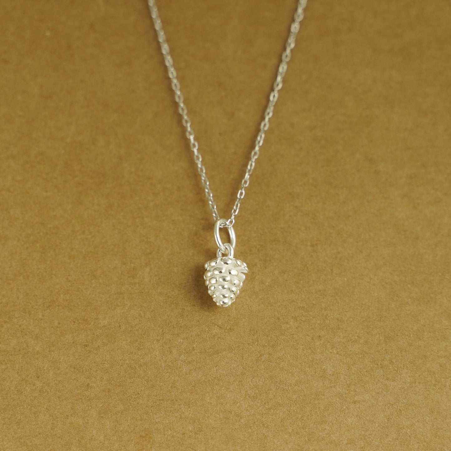 Sterling Silver 3D Pinecone Conifer Nature Autumn Wildlife Pendant Charm - sugarkittenlondon