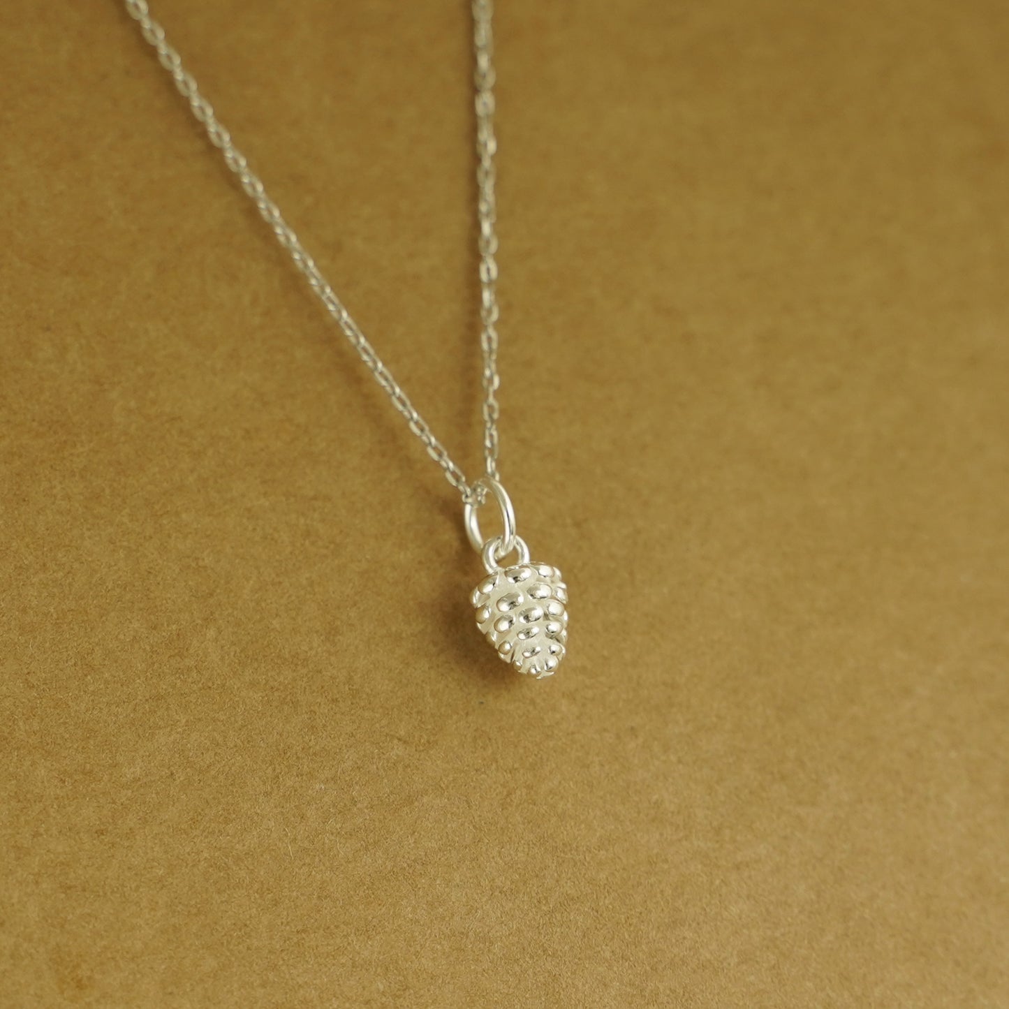 Sterling Silver 3D Pinecone Conifer Nature Autumn Wildlife Pendant Charm - sugarkittenlondon