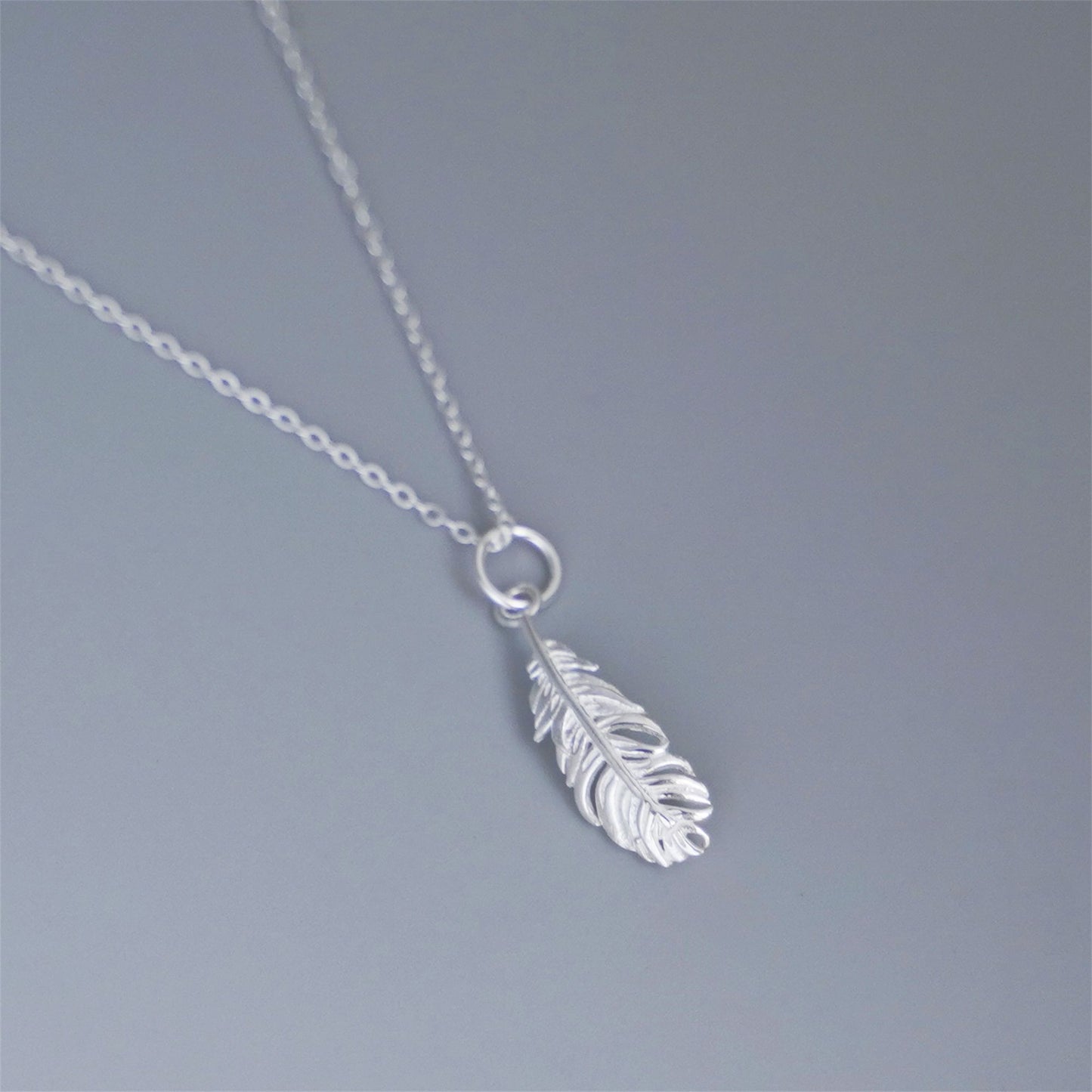 Sterling Silver Feather Leaf Charm Pendant for necklace & earrings - sugarkittenlondon