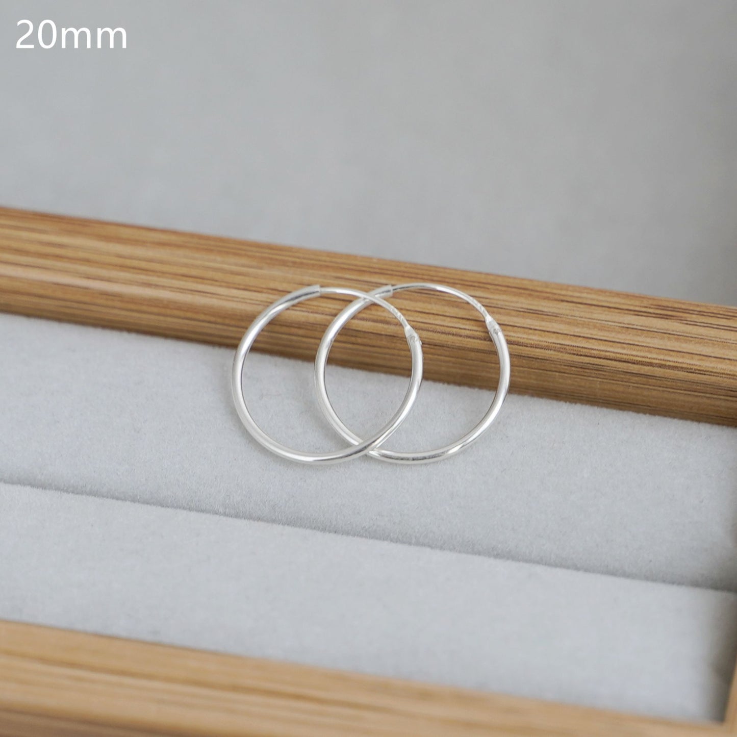 Sterling Silver Hinged Plain Hoops Small to Large Sleepers Earrings 10 - 60mm