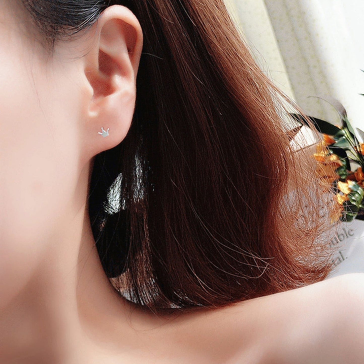 Sterling Silver Mini Crown Stud Earrings - sugarkittenlondon