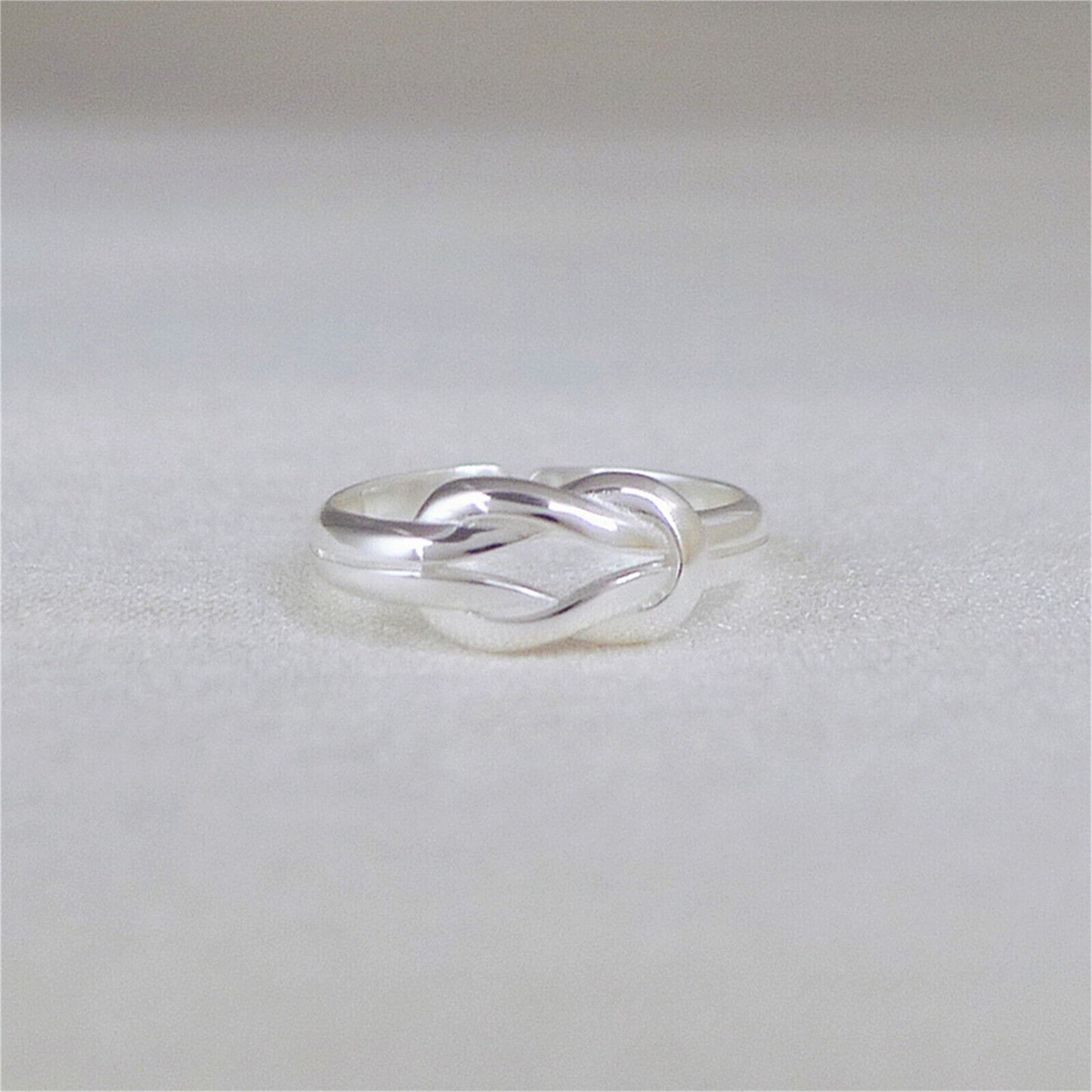 Sterling Silver Double Reef Knot Sailor Knot Friendship Love Ring - sugarkittenlondon