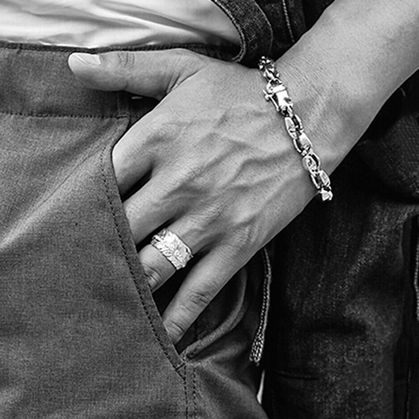 Sterling Silver Wide Mens Unisex Floral Angel Feather Wing Ring O-W - sugarkittenlondon