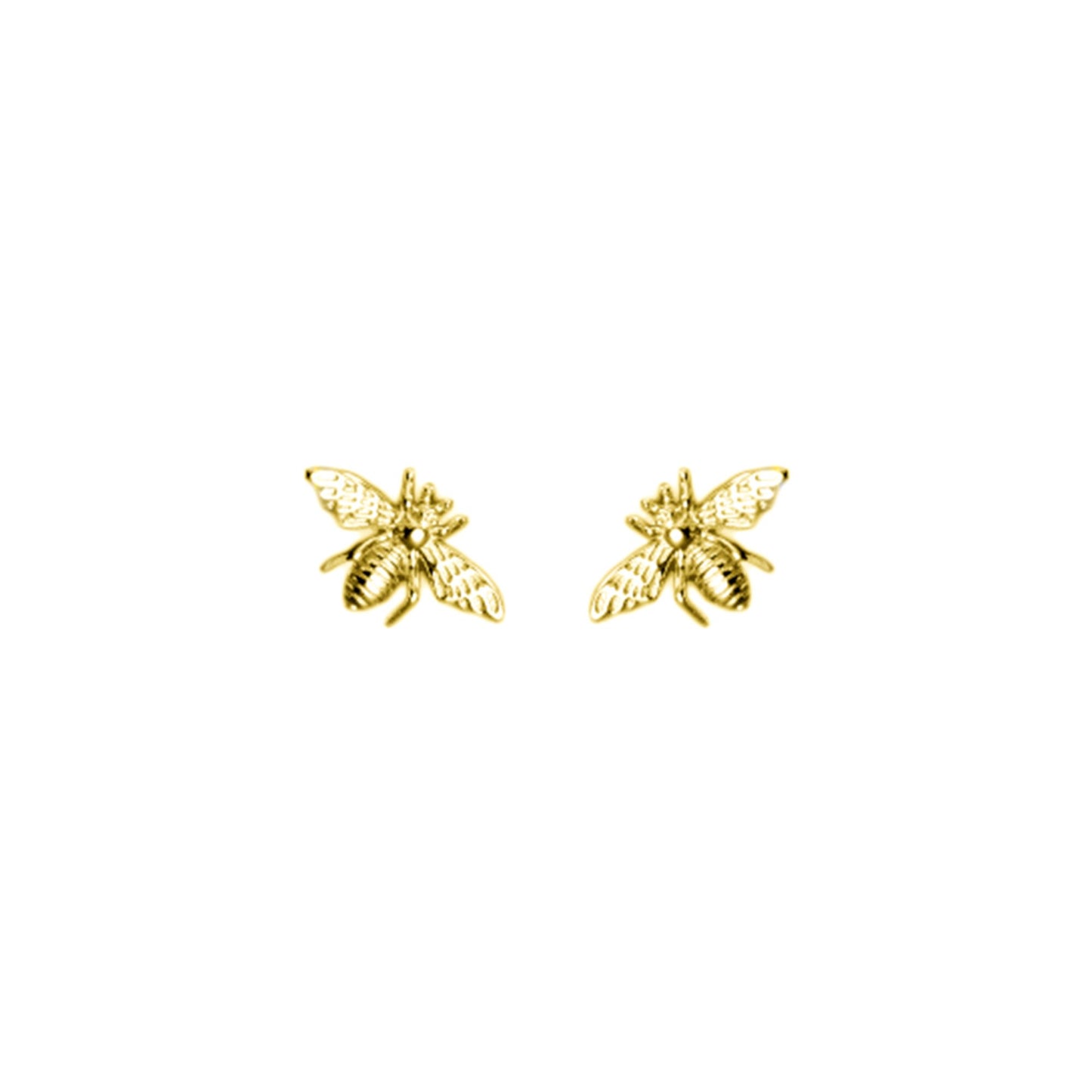 18K Gold on Sterling Silver Mini Honey Bee Stud Earrings - sugarkittenlondon