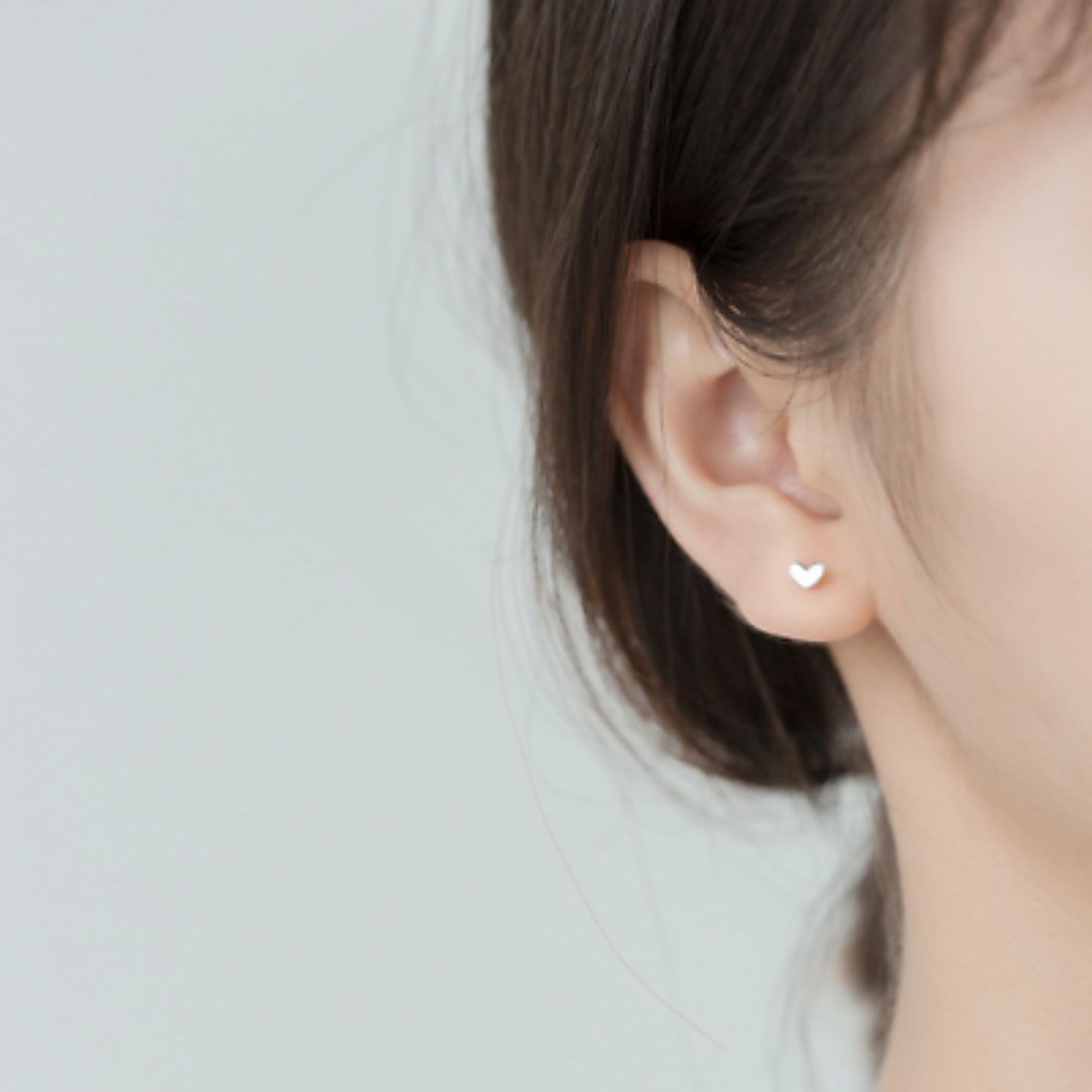 Sterling Silver Mini Plain 3mm x 5mm Love Heart Bead Stud Earrings Boxed - sugarkittenlondon