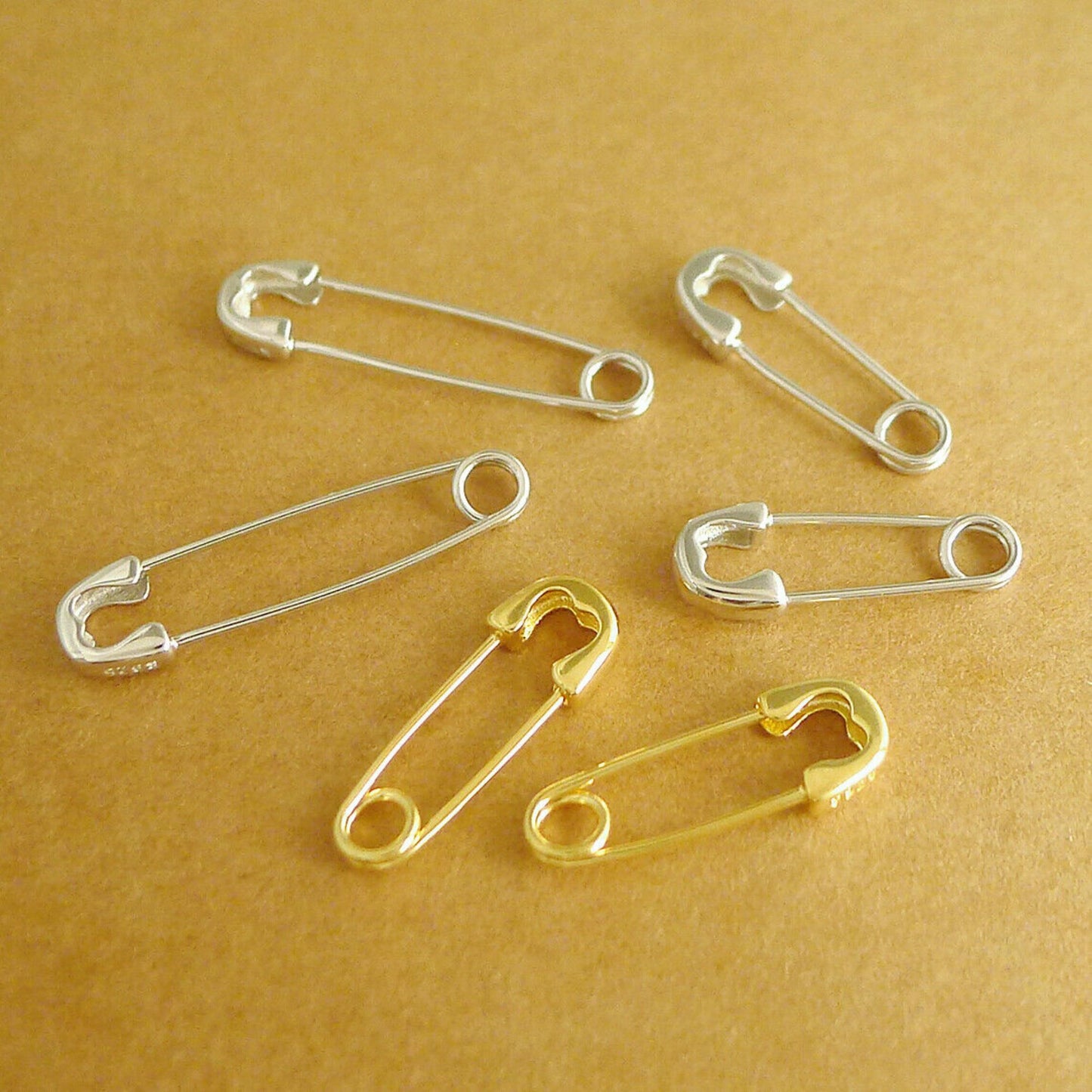 2cm 3cm Sterling Silver Safety Pin Heart Paper Clip Hoop Drop Cuff Earrings