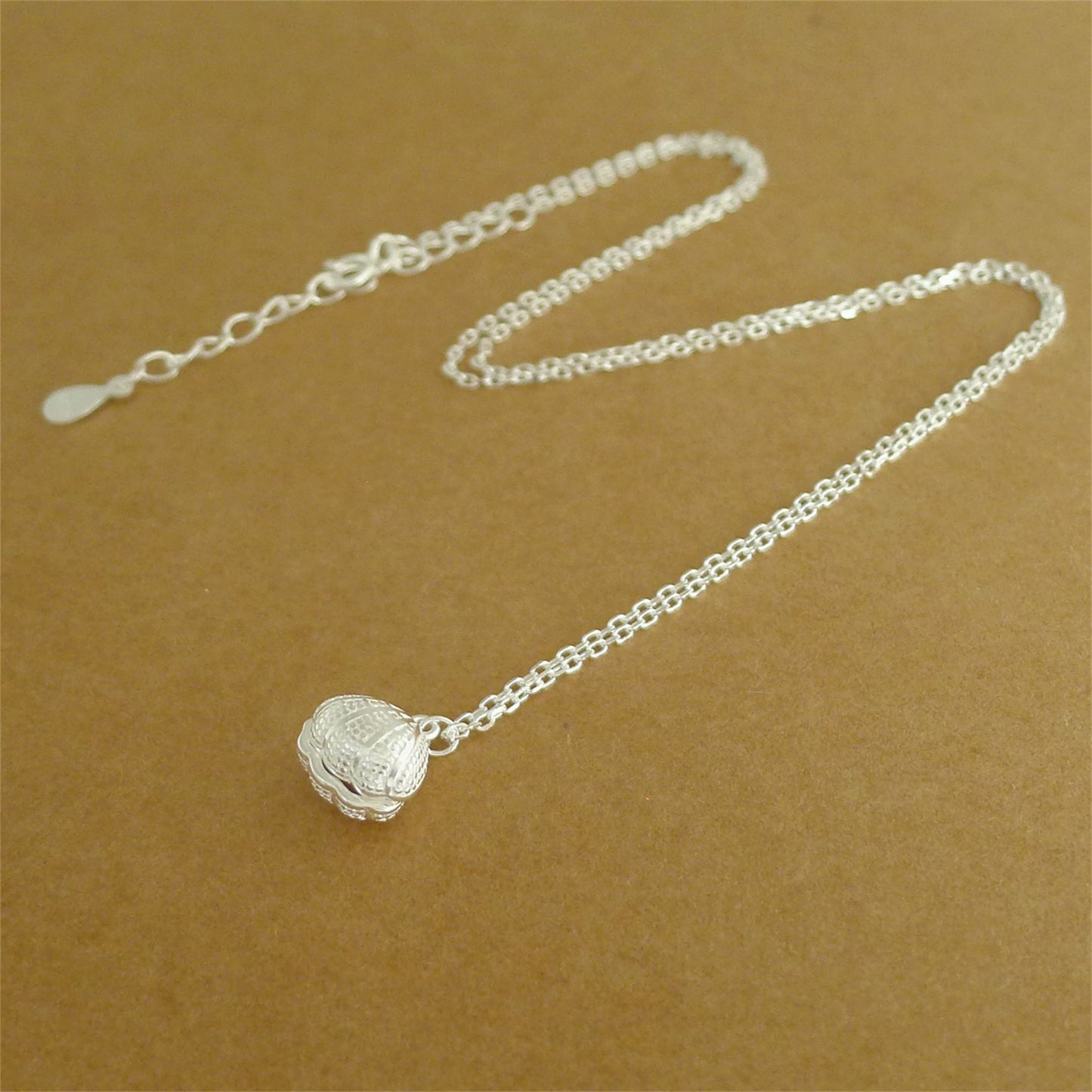 Sterling Silver 5mm Natural Freshwater Pearl in Shell Charm Necklace - sugarkittenlondon
