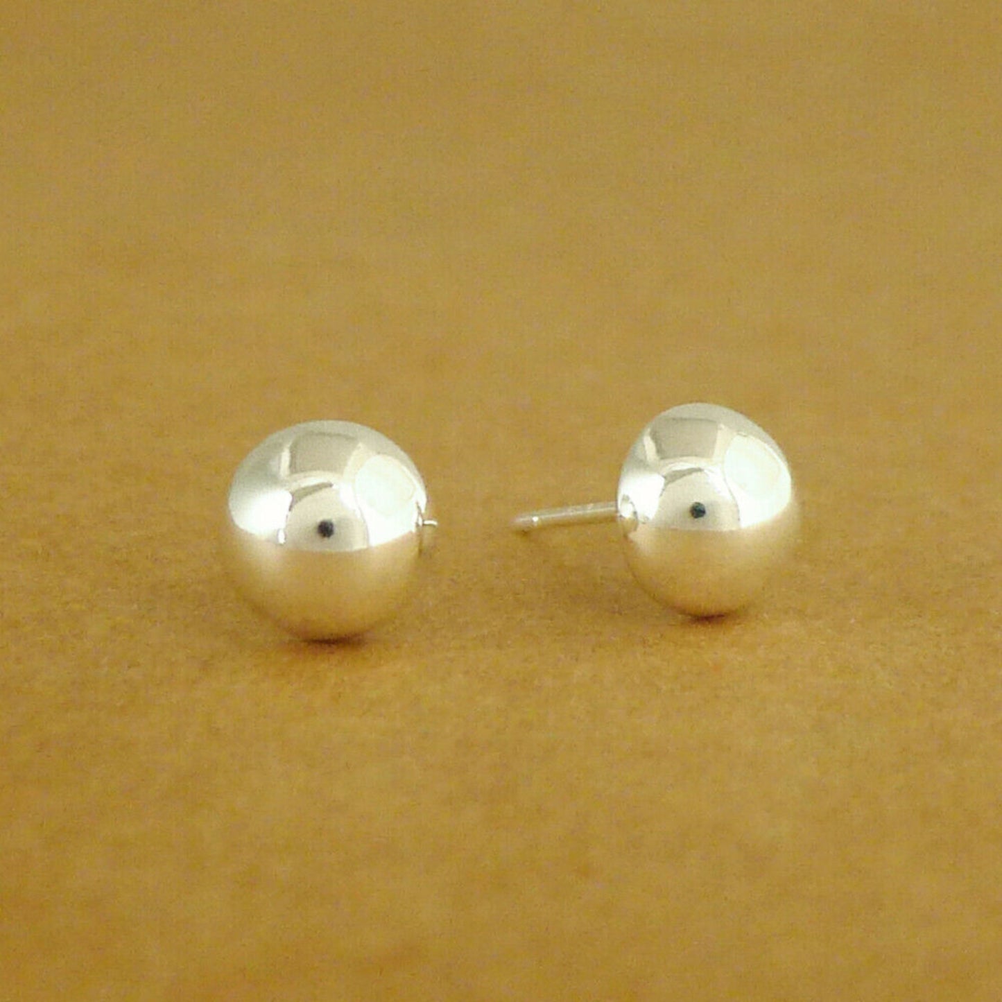 925 Sterling Silver Dome Earrings with 7.5mm Round Studs
