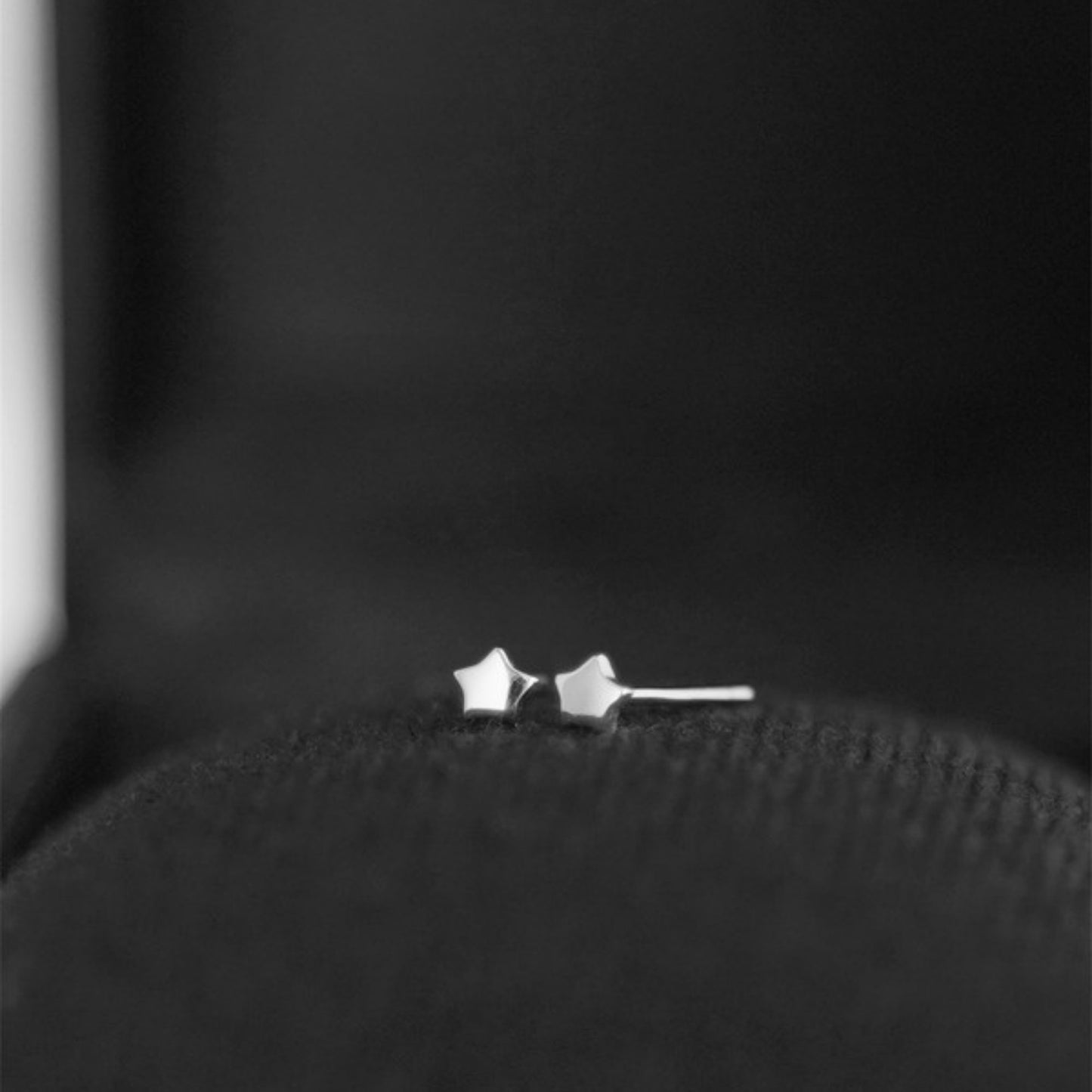 Rhodium on Sterling Silver 3.3mm MINI Star Polished Shine Bright Stud Earrings - sugarkittenlondon