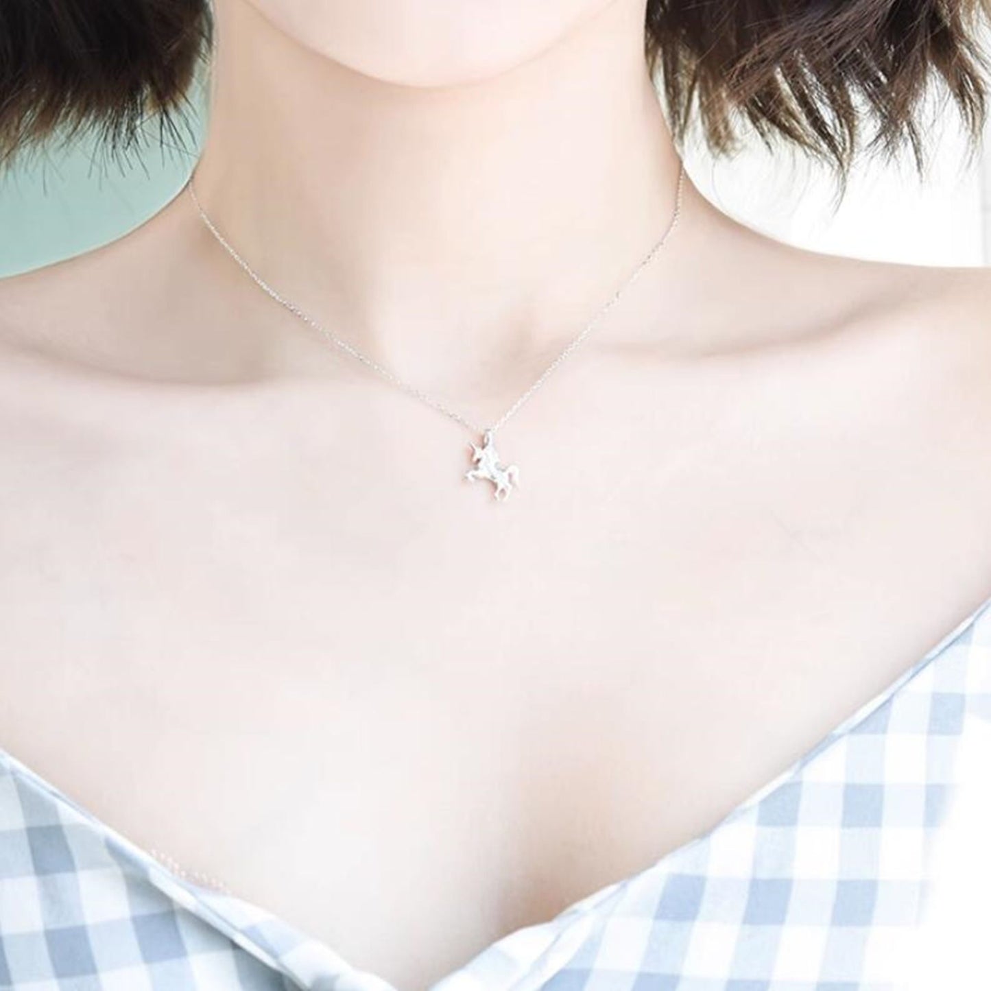Sterling Silver Unicorn Charm Pendant Belcher Chain Necklace Jewellery - sugarkittenlondon