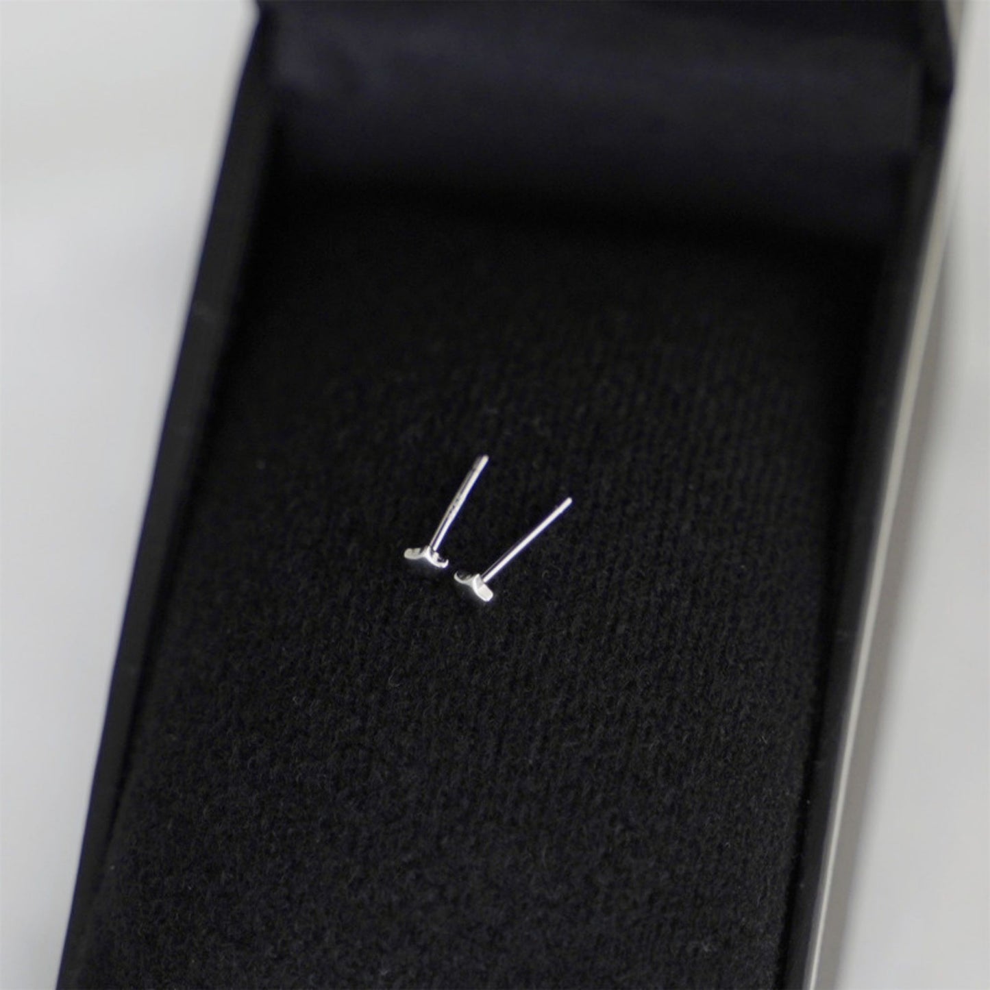 Rhodium on Sterling Silver 3.3mm MINI Star Polished Shine Bright Stud Earrings - sugarkittenlondon