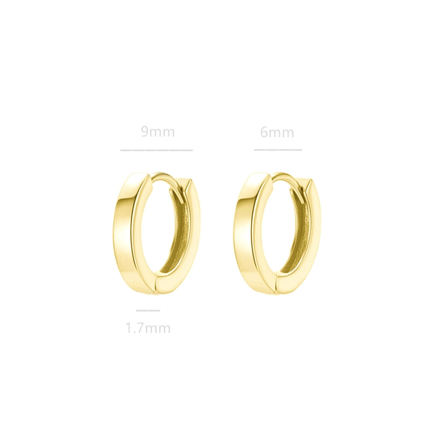 6mm Hoop Earrings in 18K Gold Plated Sterling Silver