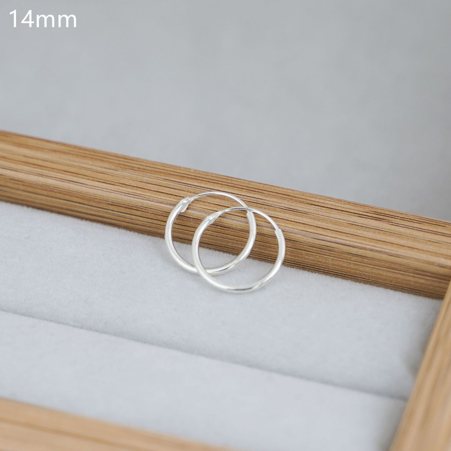 Sterling Silver Hinged Plain Hoops Small to Large Sleepers Earrings 10 - 60mm