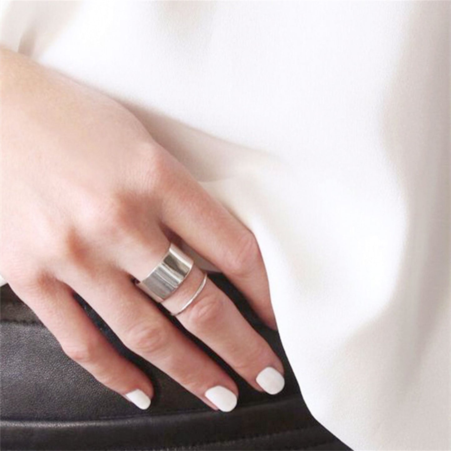 1mm Sterling Silver Skinny Round Band Stacking Above Ring E - U - sugarkittenlondon