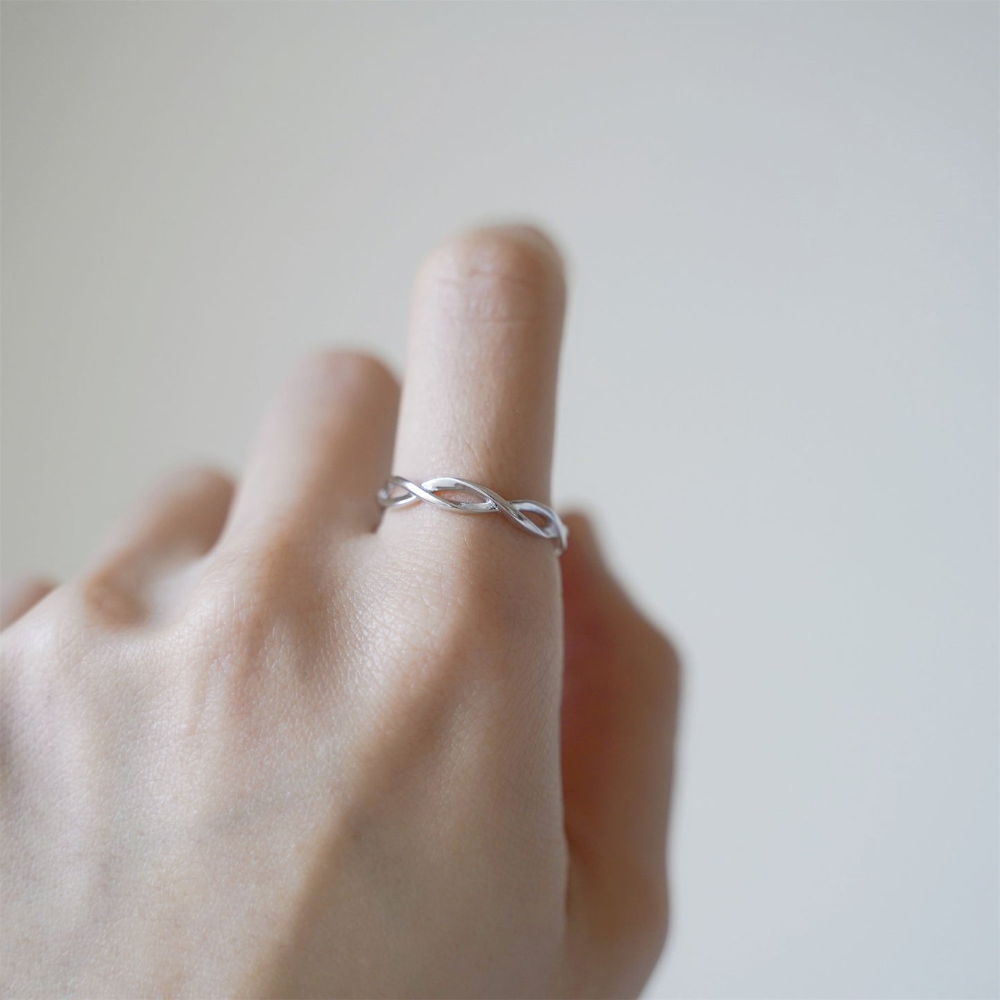 Sterling Silver Couple Rings Infinity Eternity Love Twist Knot Criss Cross Boxed - sugarkittenlondon
