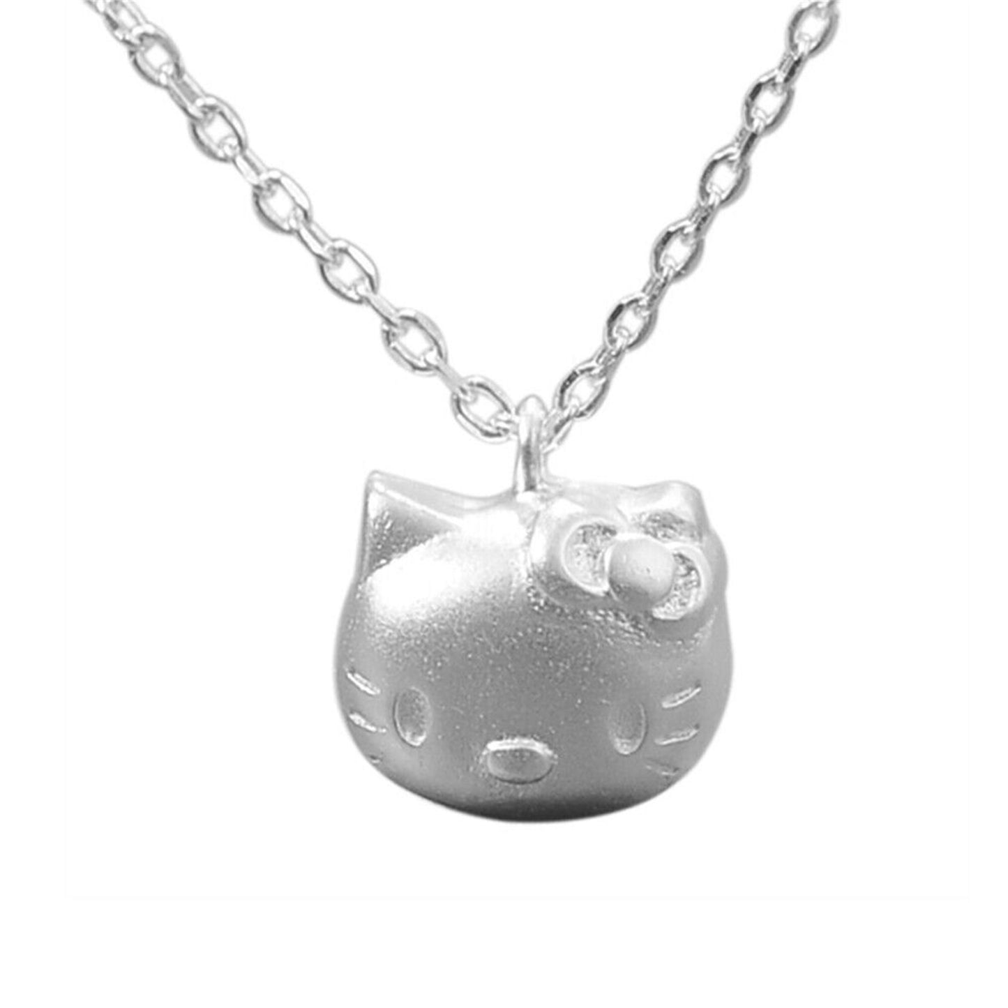 Sterling Silver Hello Kitty Jingle Bell Kitten Necklace - sugarkittenlondon